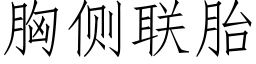 胸侧联胎 (仿宋矢量字库)