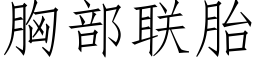 胸部联胎 (仿宋矢量字库)