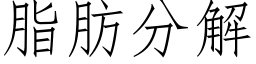 脂肪分解 (仿宋矢量字庫)