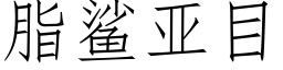 脂鲨亞目 (仿宋矢量字庫)