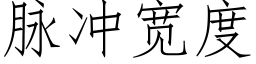 脉冲宽度 (仿宋矢量字库)