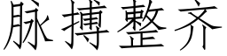 脈搏整齊 (仿宋矢量字庫)