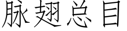 脈翅總目 (仿宋矢量字庫)