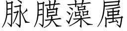 脈膜藻屬 (仿宋矢量字庫)