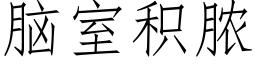 腦室積膿 (仿宋矢量字庫)