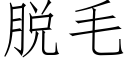 脱毛 (仿宋矢量字库)