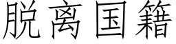 脱离国籍 (仿宋矢量字库)