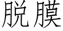 脱膜 (仿宋矢量字库)