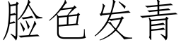 脸色发青 (仿宋矢量字库)