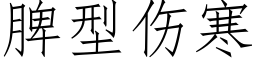 脾型伤寒 (仿宋矢量字库)