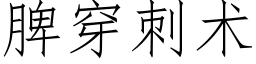 脾穿刺術 (仿宋矢量字庫)