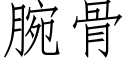 腕骨 (仿宋矢量字库)