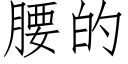 腰的 (仿宋矢量字庫)