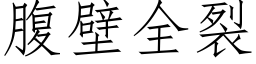 腹壁全裂 (仿宋矢量字庫)