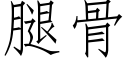 腿骨 (仿宋矢量字库)