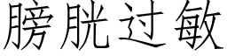 膀胱過敏 (仿宋矢量字庫)