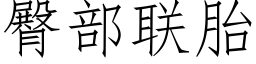 臀部联胎 (仿宋矢量字库)