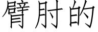臂肘的 (仿宋矢量字庫)