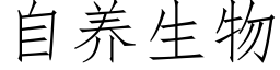 自养生物 (仿宋矢量字库)