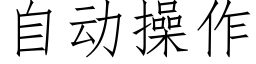 自动操作 (仿宋矢量字库)