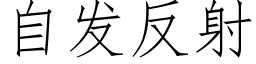 自发反射 (仿宋矢量字库)