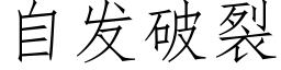 自发破裂 (仿宋矢量字库)