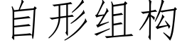 自形组构 (仿宋矢量字库)