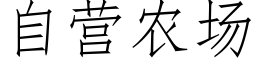 自营农场 (仿宋矢量字库)