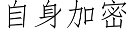 自身加密 (仿宋矢量字库)