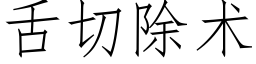 舌切除术 (仿宋矢量字库)