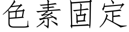 色素固定 (仿宋矢量字庫)