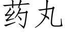 药丸 (仿宋矢量字库)