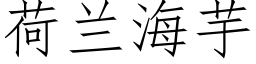 荷兰海芋 (仿宋矢量字库)