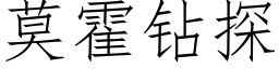 莫霍钻探 (仿宋矢量字库)