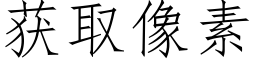 获取像素 (仿宋矢量字库)