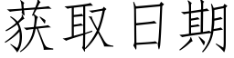 獲取日期 (仿宋矢量字庫)