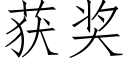 获奖 (仿宋矢量字库)