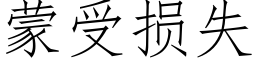 蒙受損失 (仿宋矢量字庫)