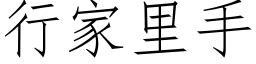 行家里手 (仿宋矢量字库)