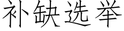 補缺選舉 (仿宋矢量字庫)