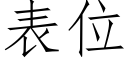 表位 (仿宋矢量字库)