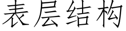 表层结构 (仿宋矢量字库)