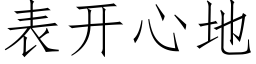 表开心地 (仿宋矢量字库)