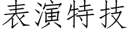 表演特技 (仿宋矢量字库)