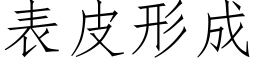 表皮形成 (仿宋矢量字库)