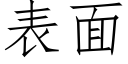 表面 (仿宋矢量字库)