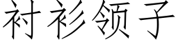 衬衫领子 (仿宋矢量字库)