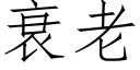 衰老 (仿宋矢量字庫)