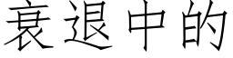 衰退中的 (仿宋矢量字库)