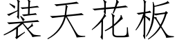 装天花板 (仿宋矢量字库)